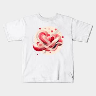 Eternal Embrace Abstract Valentine Art Kids T-Shirt